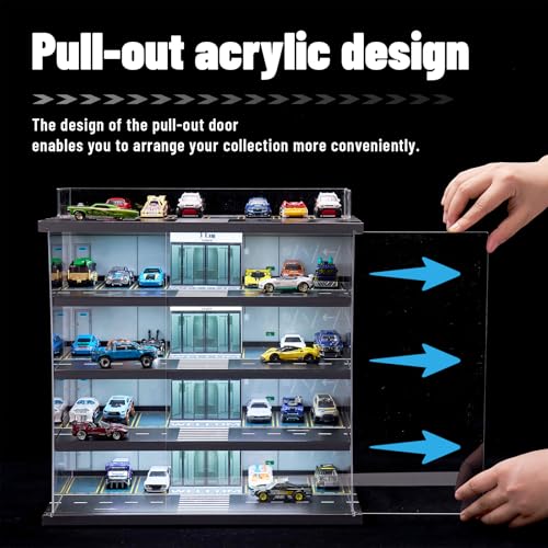 Display Case for Hot Wheels & Matchbox Cars with LED Light (5 Floor)