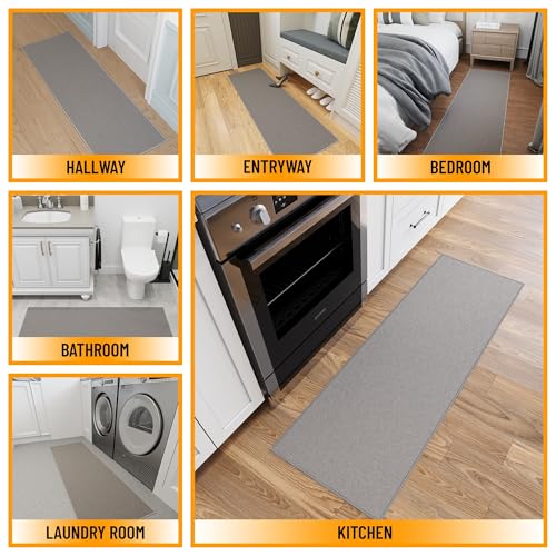 2x6 Runner Rugs for Hallway (Solid Gray)
