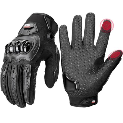 Motorcycle Gloves for Men (Black / Large)