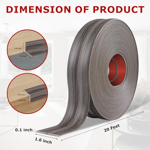 Wall Corner Protector Peel and Stick Corner Trim Molding (1.6 In x 20 Ft / Brown Walnut Wood)