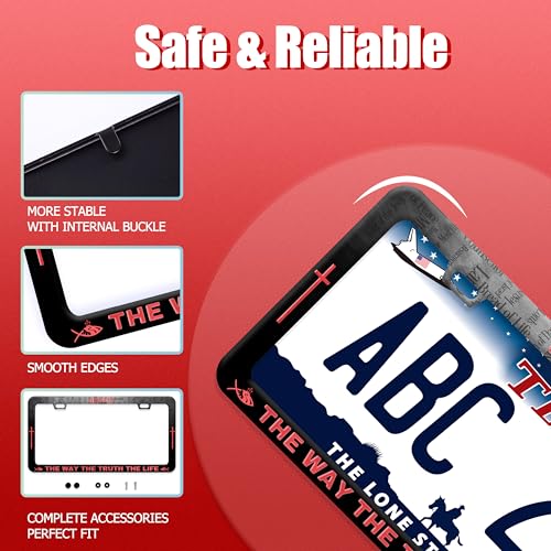 Jesus The Way The Truth The Life Christian License Plate Frame for US Cars (Jesus Christian)