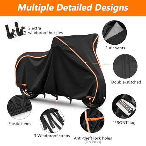 Motorcycle Cover for Vespa GTV (Black / for Vespa GT)