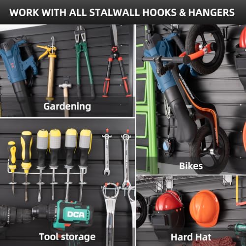 Slat Wall Paneling Garage Wall Organizer (Black / 4x4ft)