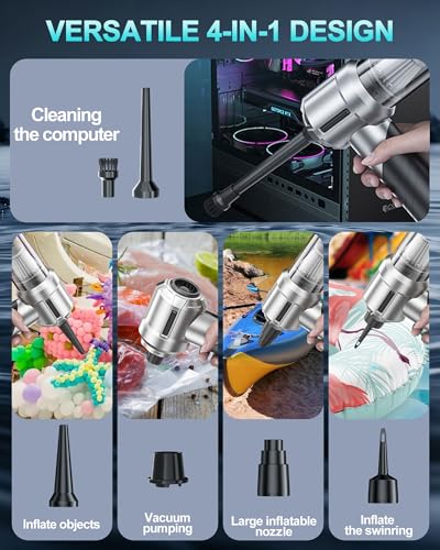 Car Vacuum Cordless Mini Handhled 4 (Black)