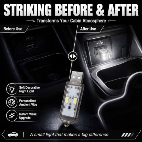 2PCS Mini USB LED Lights (White)