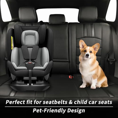 Camry Car Seat Covers Custom for Toyota 2025 2026 Camry (Leatherette(Black&Carbon Fiber) / 2025-2026 Camry Hybrid (XLE/XSE))