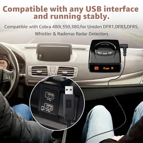 USB to DC3.5 for Cobra Uniden Whistler & Radenso Radar Detector Power Cord