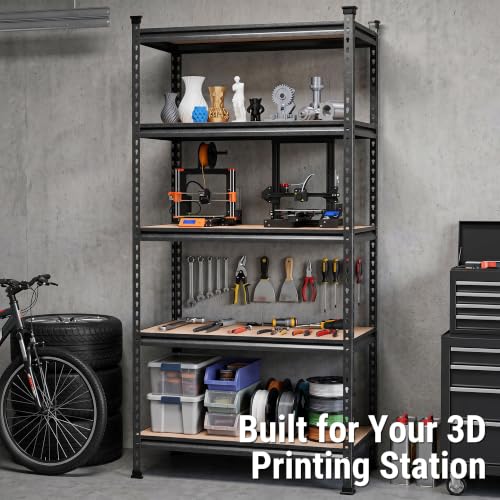 5 Tier Metal Storage Shelving Unit (36"W x 18"D x 72"H)