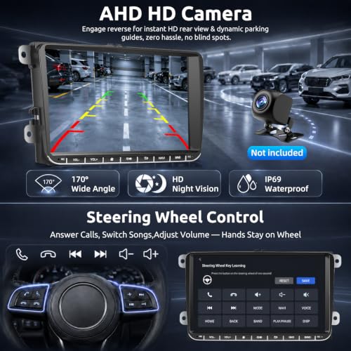 4+64G Android 15 Car Radio Wireless CarPlay Android Auto for VW 5 6
