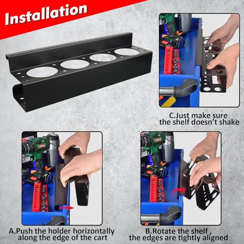 Heavy Duty Tools Organizer (Black Impact Driver Holder)