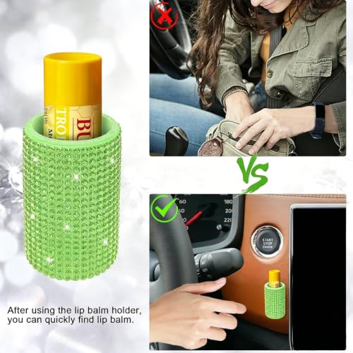Upright Car Chapstick Holder (Green)