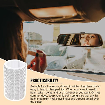 Upright Car Chapstick Holder (White)