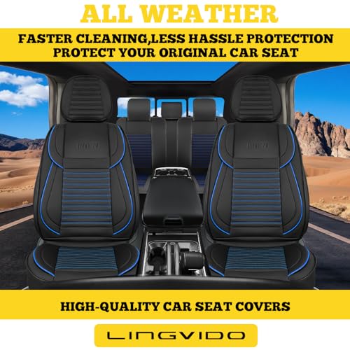 Front Car Seat Covers (Blue+Black / Front)