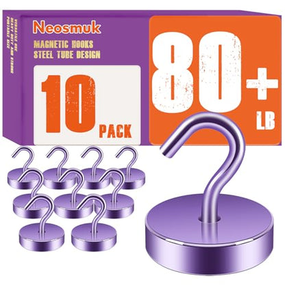 Magnetic Hooks Steel Tube Design for Cruise (Purple / 80lb Magnetic Hooks)