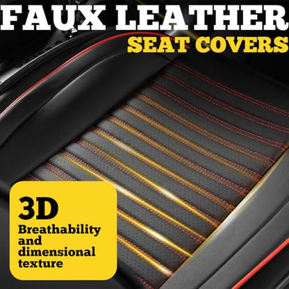 Front Car Seat Covers (Red / Front)