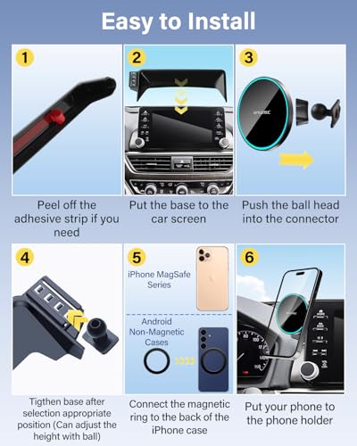 Magnetic Charger Phone Holder for BMW 5 Series M5 2017 (Magnetic Wireless Charger / 2017-2020 BMW 5 Series M5 | 10.25-Inch)