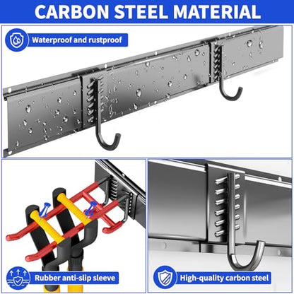 Garage Tool Organizer Wall Mount (32" - 6 Hooks)