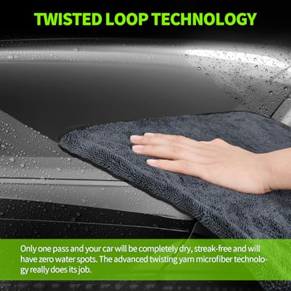 Ultra Absorbent Car Drying Towels with Storage Bag