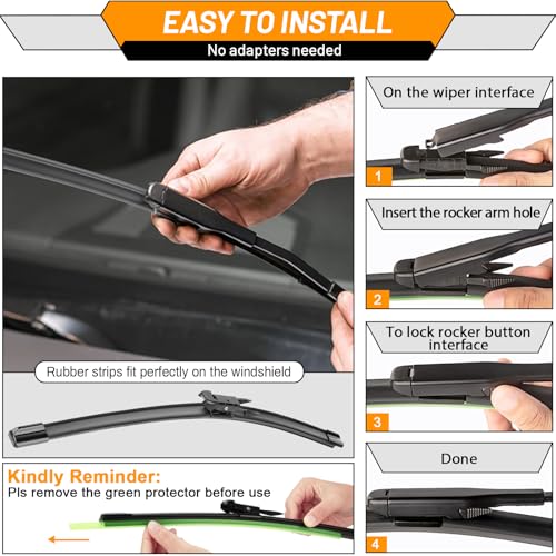 Windshield Wiper Blade Replacement for Ford Focus 2012 (28"+28"+12")