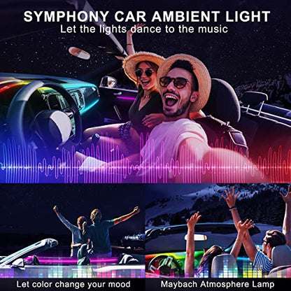 Acrylic Interior Car LED Strip Light with Wireless APP (RGB Kit - 10 in 1)