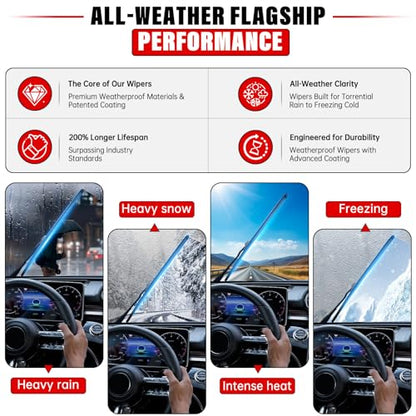 3 Pack Windshield Wiper Blades Replacement for Toyota RAV4 2013 (26"/16"/10")