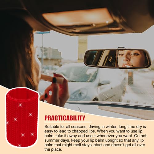 Upright Car Chapstick Holder (Red)