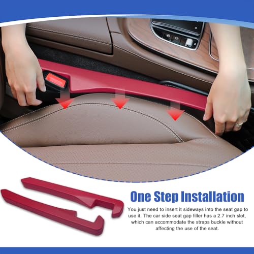 2PCS Car Seat Gap Filler (Red)