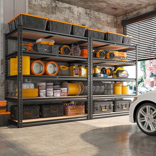 2000LBS Garage Shelving Heavy Duty 72''H Storage Shelves 5 Tier Heavy Duty Shelving (15.8"D x 35.5"W x 72"H)