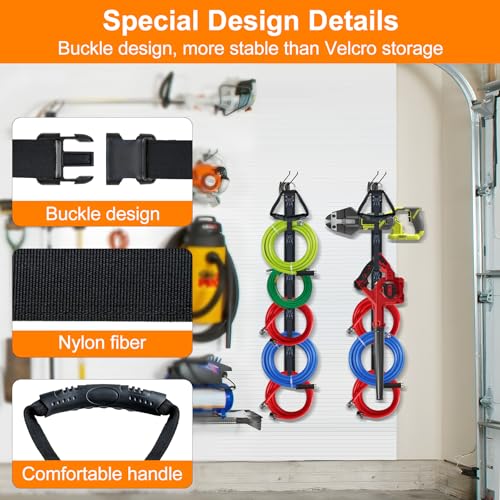 Extension Cord Organizer Adjustable 2 PCS with 5 Slots (Cable Straps-A04)