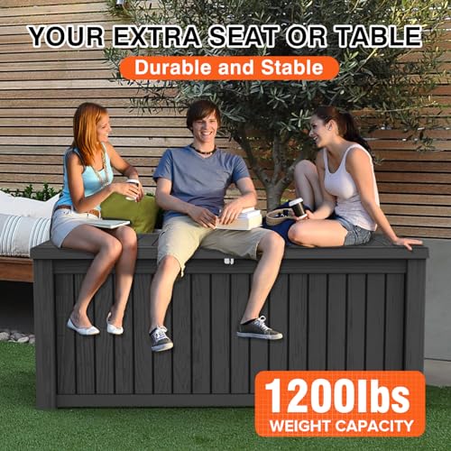 180 Gallon Resin Deck Box (Black pro / 180 Gallon)