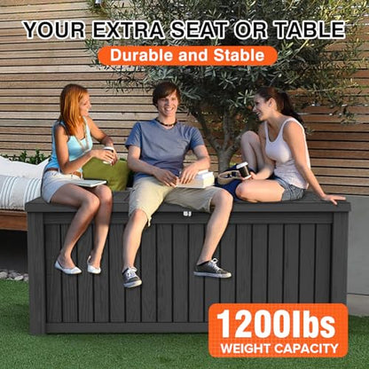 180 Gallon Resin Deck Box (Black pro / 180 Gallon)
