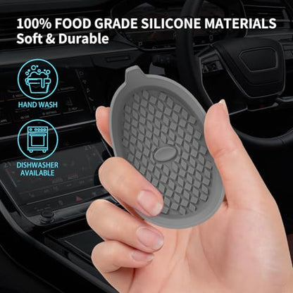 Car Cup Holder Coasters [4 Pack] Silicone Cups Mats (4pack-dark Grey)