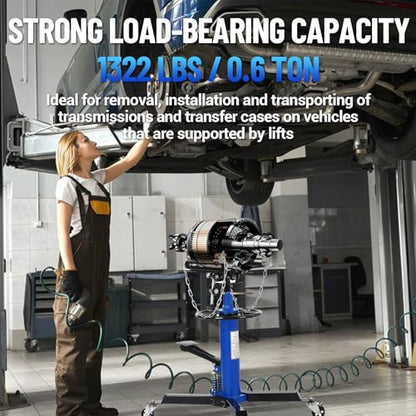 Dual Plunger Hydraulic Transmission Jack 1322lbs Capacity (1322 LBS / Blue)