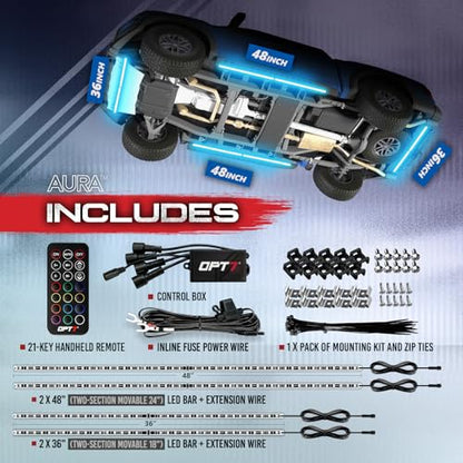 Aura RGB Aluminum Truck Underglow Kit with Remote Control (2. Truck/SUV/Van / RGB)
