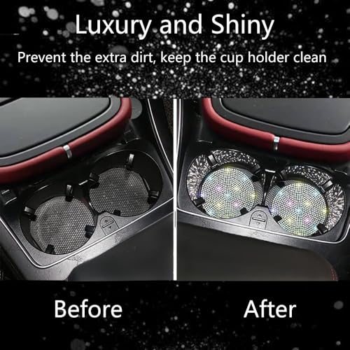4pcs Bling Car Cup Holder Coaster (Multicolor / 4pcs)
