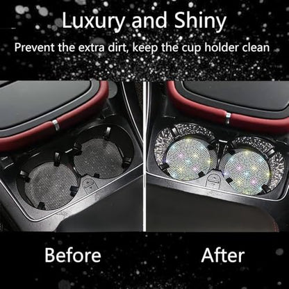 4pcs Bling Car Cup Holder Coaster (Multicolor / 4pcs)