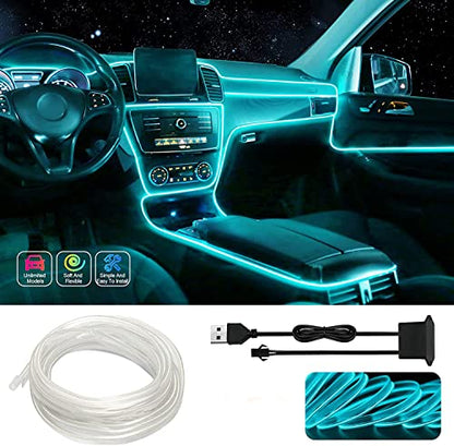 El Wire Neon Light Car Interior LED Lights (Ice blue / 5m)