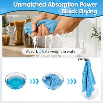 Blue Microfiber Cleaning Cloth (8pk / Blue)