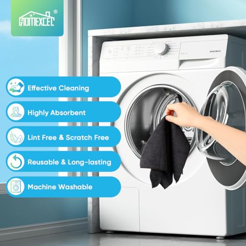 Black Microfiber Cleaning Cloth (Black)