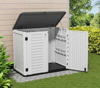 4x2.5 FT Outdoor Storage Shed (White-26 cu ft)