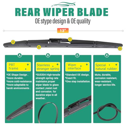 Windshield Wiper Blades Replacement for Honda CRV CR (26"/16"/13")