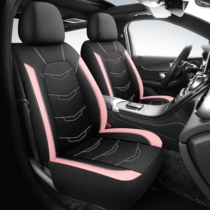 Car Seat Cover (N2 Black Pink / Full Set)