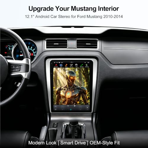 12.1 Inch Android Car Stereo Radio Head Unit for Ford Mustang 2010 (PX6 4G+32G+Car Play+Android Auto)