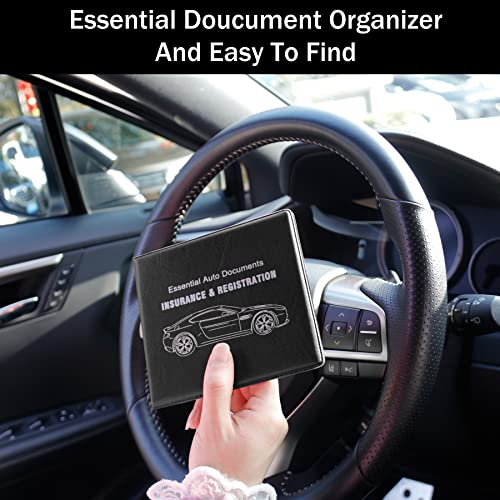 Car Registration and Insurance Card Holder (black1)
