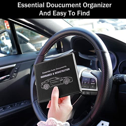 Car Registration and Insurance Card Holder (black1)