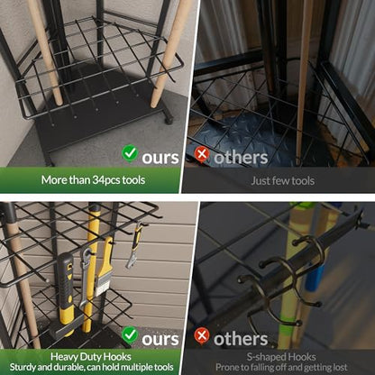 Garden Tool Organizer for Corner (Corner Rack)