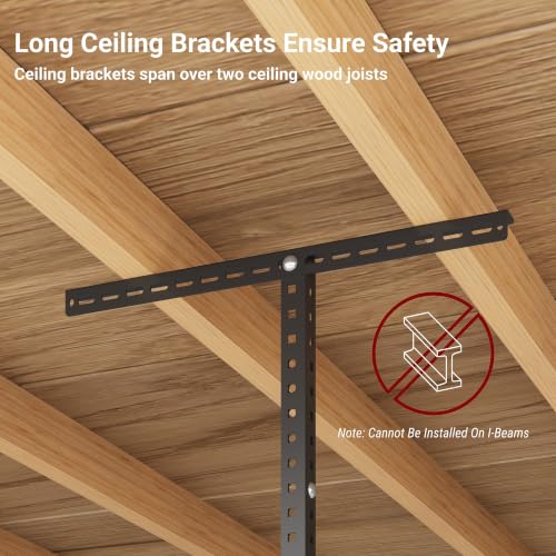 3x6ft Overhead Ceiling Garage Storage Rack (Black / 3x6ft)