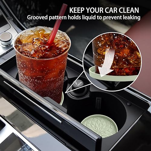 Car Coasters for Cup Holders [4 Pack] (4pack-desert Sage)