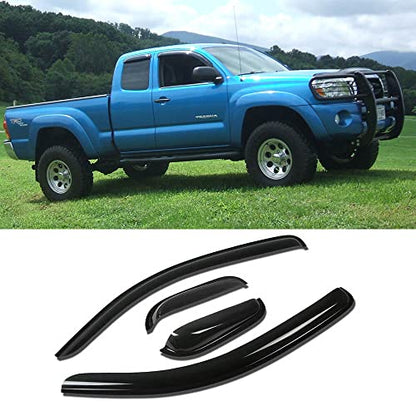 Window Visors Rain Guards for 2005 (2005-2015 Tacoma Extended Cab)
