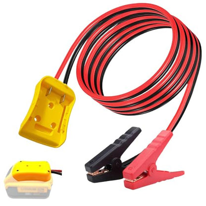 Jumper Cables with Adapter Compatible with Dewalt 20V Battery (6FT)